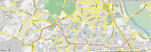 BnB New Delhi Location Map